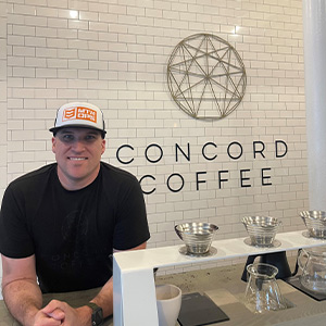 TJ Zimmerman '04 is the owner of Concord Coffee in downtown Lakeland.